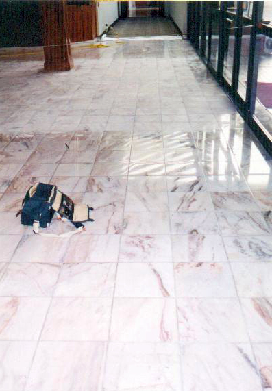 Ontario Airport Double Tree lobby polish in process